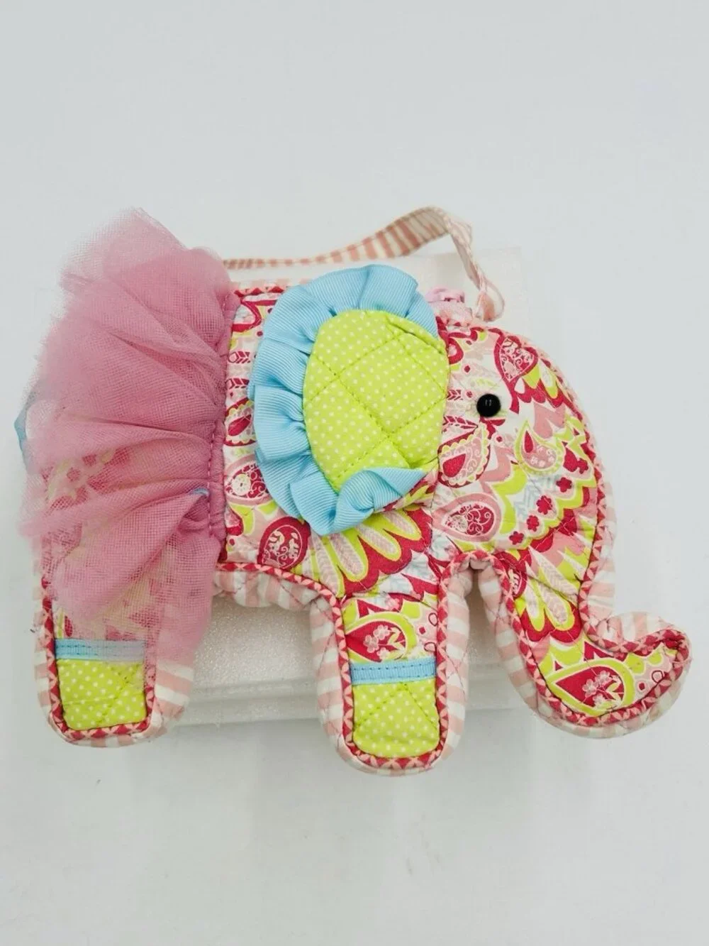 Unbranded Elephant Purse For Little Girls Toddlers Pink Paisley Tulle Skirt